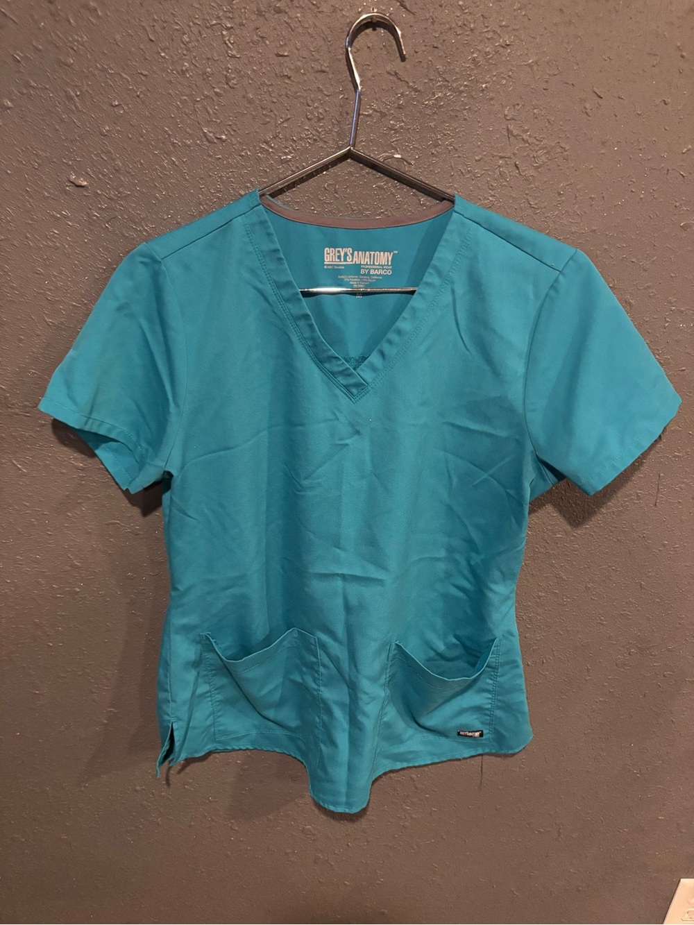 Grey's Anatomy Teal V-Neck Short Sleeve Scrub Top